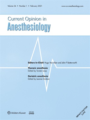 Current Opinion in Anesthesiology Online