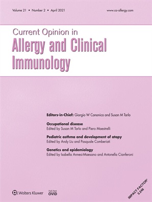 Current Opinion in Allergy and Clinical Immunology Online