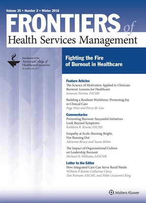 Frontiers of Health Services Management Online