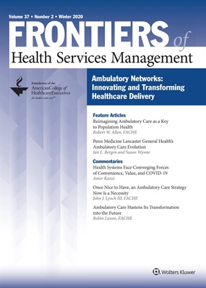 Frontiers of Health Services Management