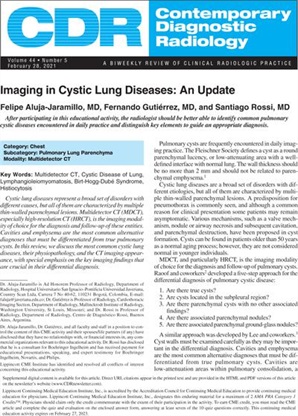 Contemporary Diagnostic Radiology